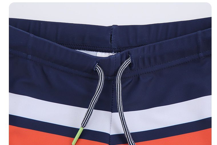 男寶防曬長袖泳裝套裝(附帽子)-鯊魚狩獵-深藍+橘紅