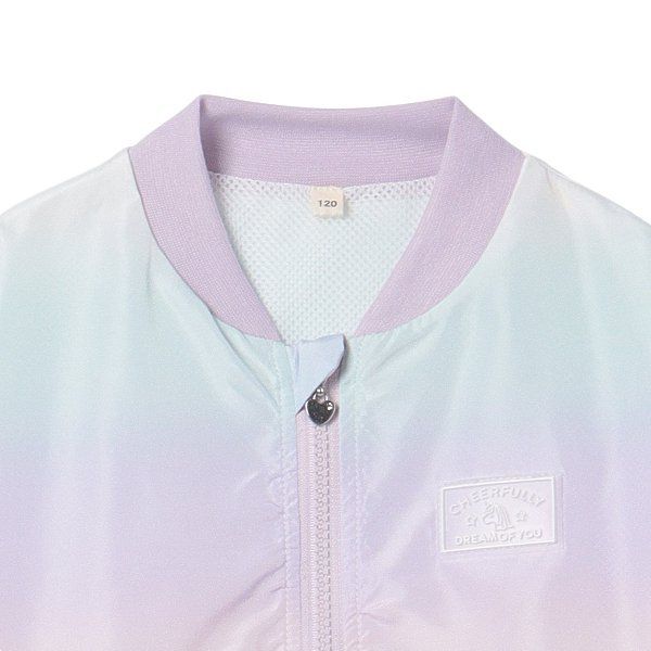 日本西松屋 - 網眼輕量防風休閒外套-夢幻漸層-粉紫