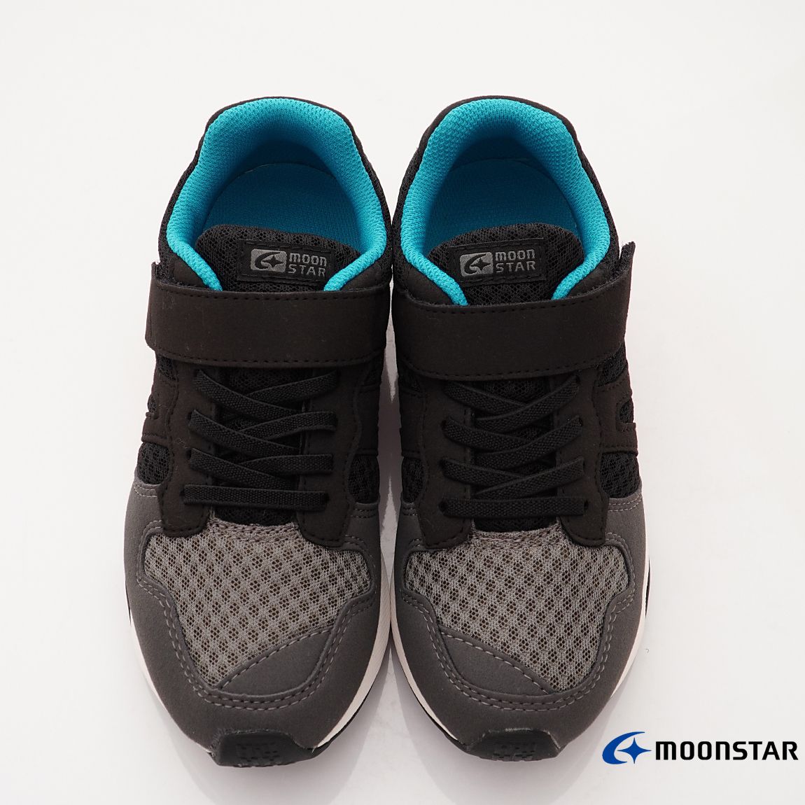 Moonstar日本月星 - 頂級HI系列穩健運動款(中大童段)-運動鞋-黑