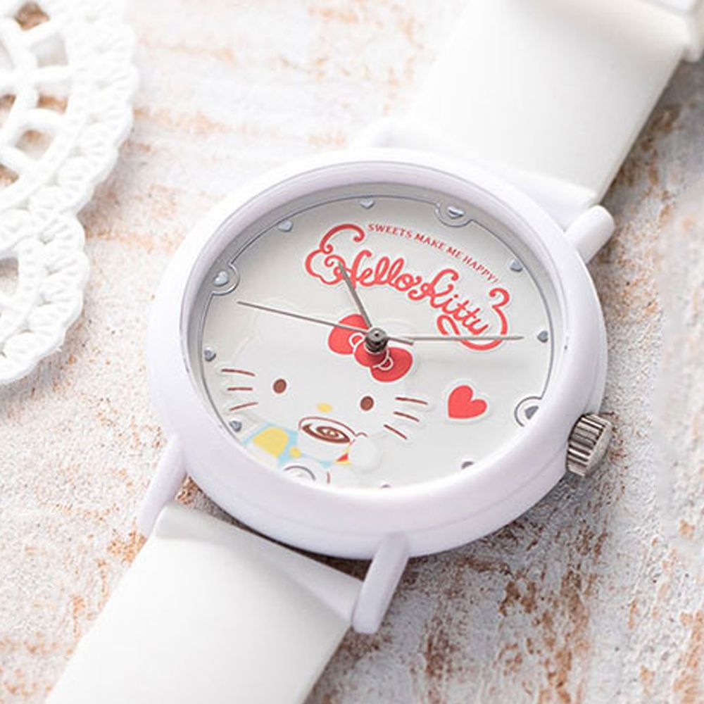 日本 MARUZEKI - KAORU 日本製香氛手錶(聯名款)-Hello Kitty-白-香草