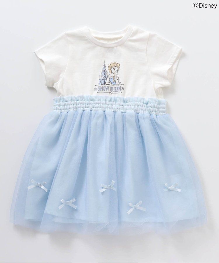 日本 apres les cours - 迪士尼 公主蕾絲拼接澎裙洋裝-小美人魚-粉x嫩綠