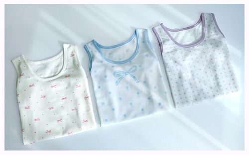 (3入組)女寶無螢光輕柔棉背心-點點蝴蝶結