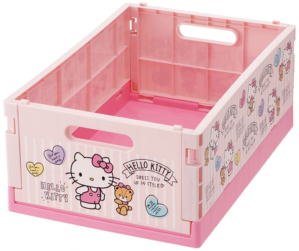 日本 SKATER 代購 - 可折疊收納箱-Hello Kitty (M(37x25x15cm))