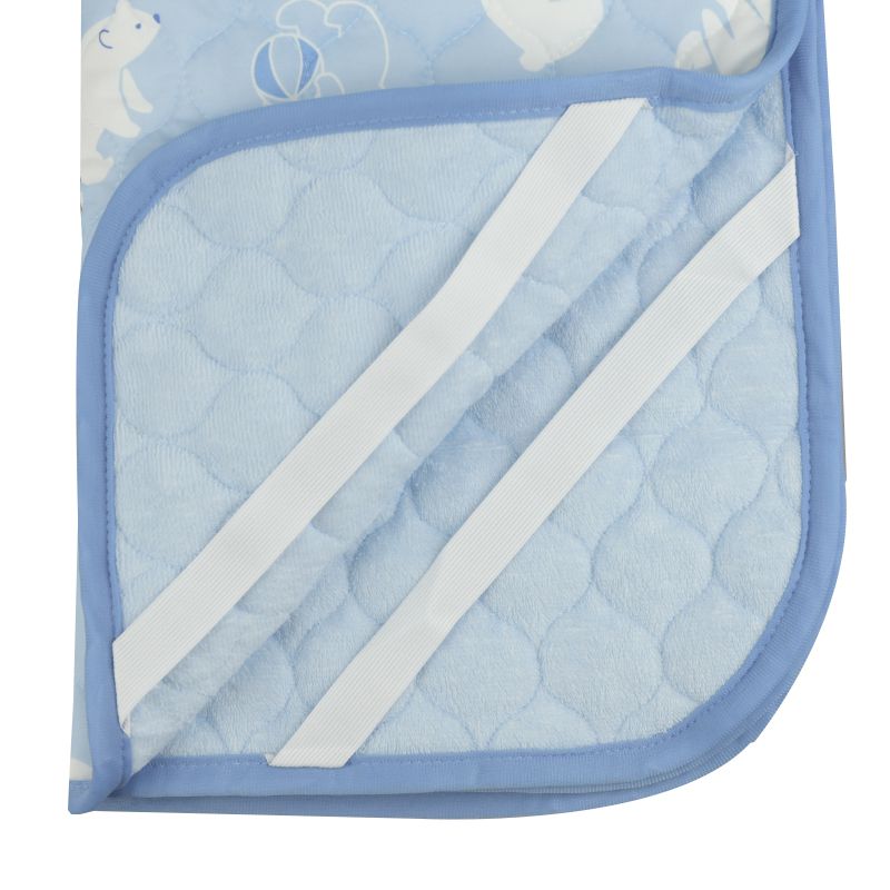 akachan honpo - 雙面強冷感保潔墊附除濕片-迷你款-淺藍色 (約60cm×90cm)