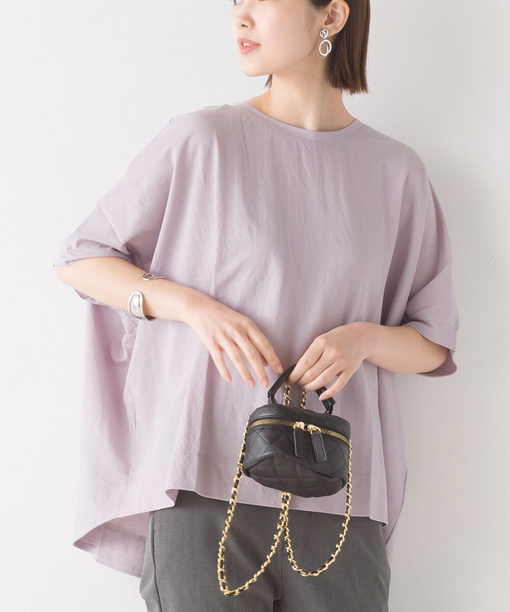 日本 OMNES - 涼感機能 嫘縈混落肩短袖上衣-白