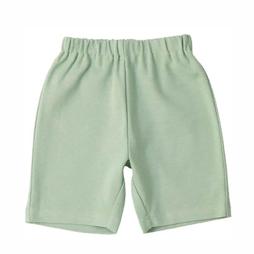 百搭印花彈力休閒短褲-素面-薄荷綠