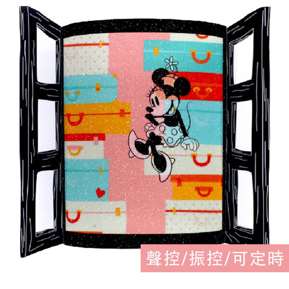 日本 TOYO CASE - LED 夜燈壁飾-迪士尼窗戶系列-米妮 (約8x3x11cm)
