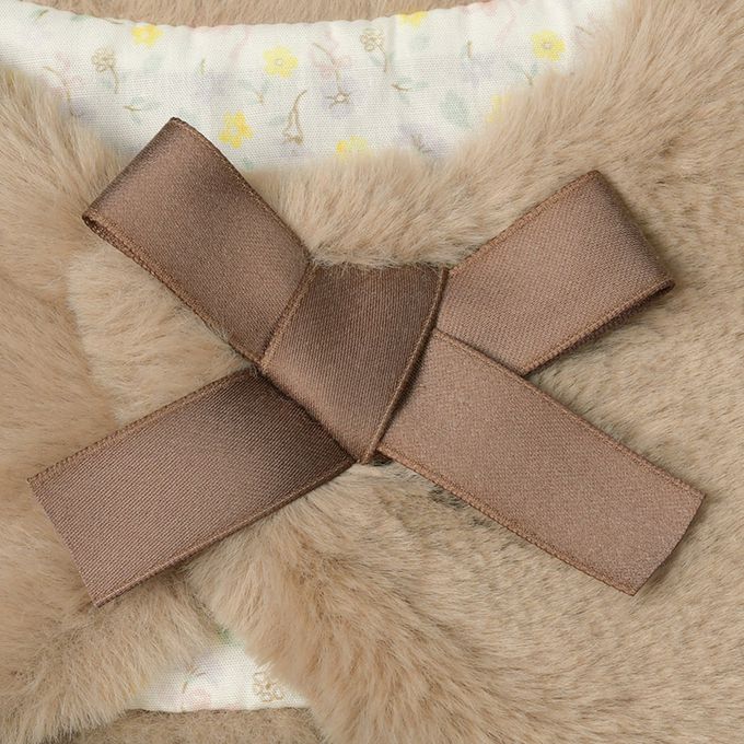 akachan honpo - 附蝴蝶結圍巾-咖啡色