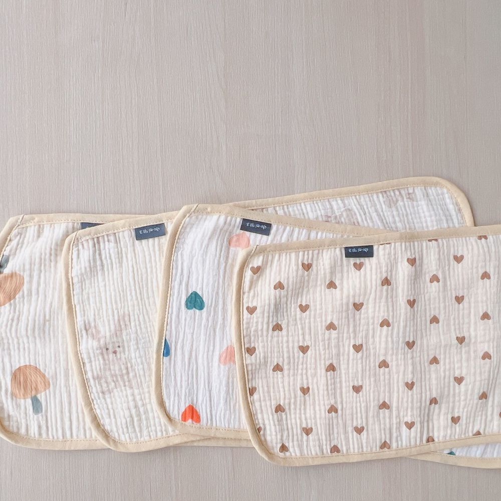 四層紗長型澡巾4件組 (25x45CM)