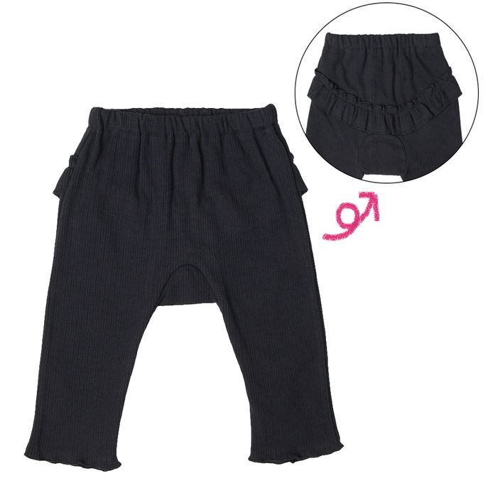 akachan honpo - 屁屁荷葉邊褲-深藍色