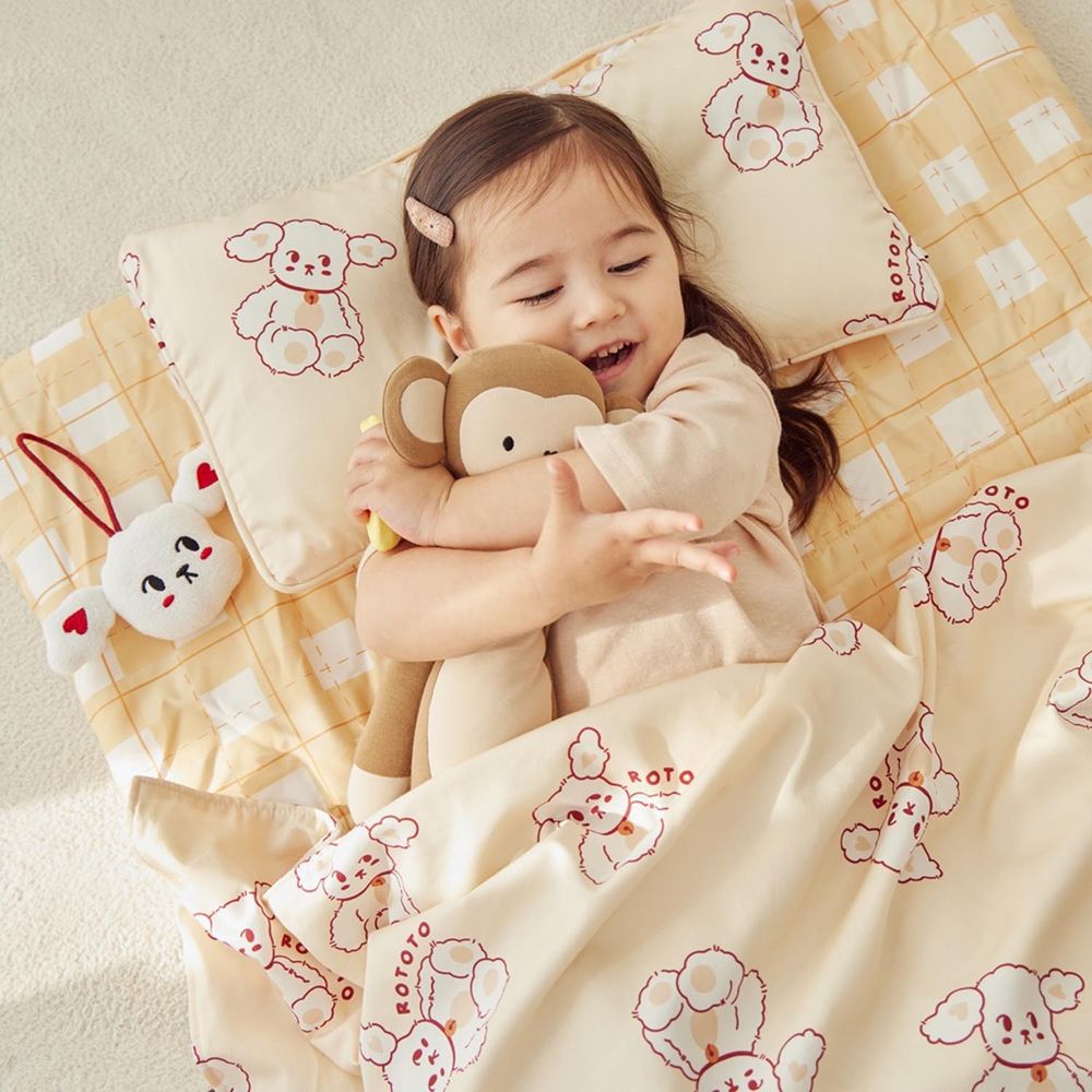 韓國 ROTOTO bebe - 莫代爾4cm厚雙面睡袋-小狗娃娃