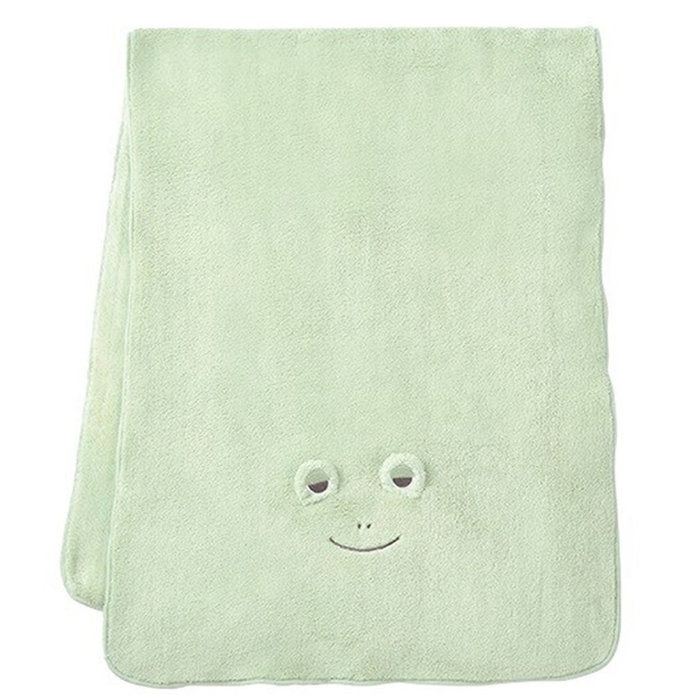 日本 LIV HEART - 5倍吸水力蓬鬆柔軟 長毛巾-青蛙-綠 (40x100cm)