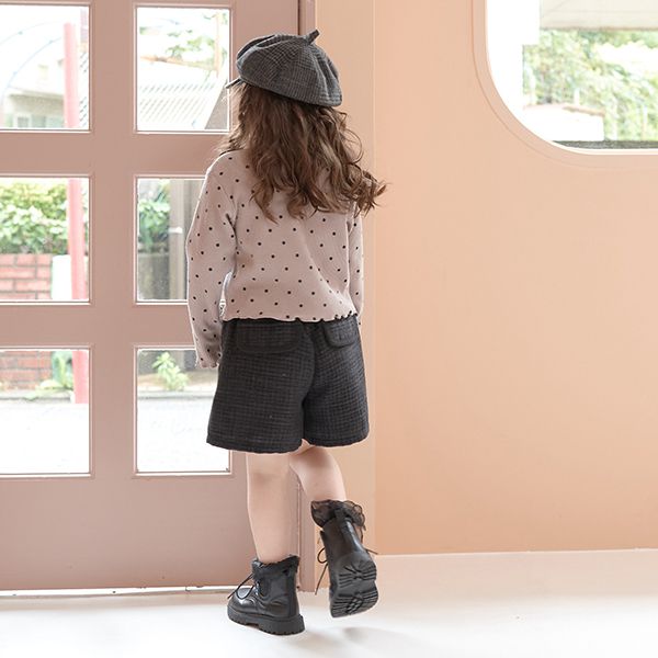 日本 Lycee mine - 下擺波浪百搭鈕扣開襟衫-粉紅