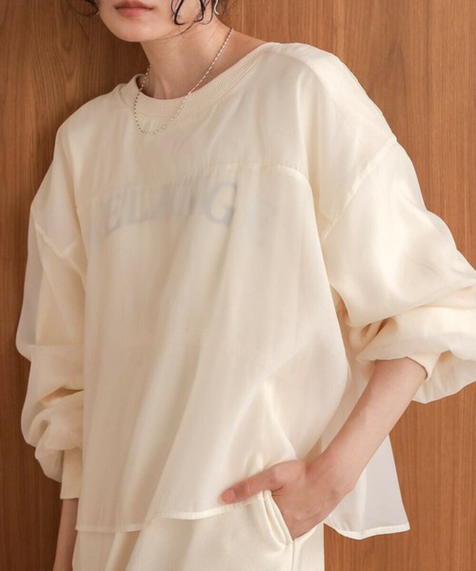 日本 Bab - [穿搭上手]薄紗層次運動風長袖洋裝-黑