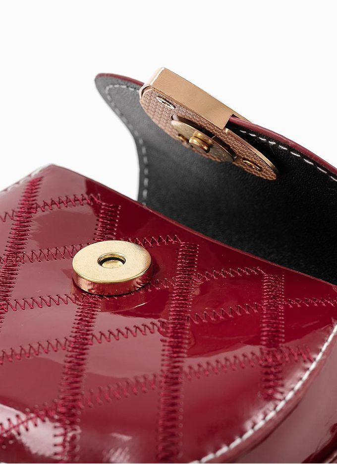 韓國 OZKIZ - (附小斜包) 紅色愛心燈芯絨洋裝-紅