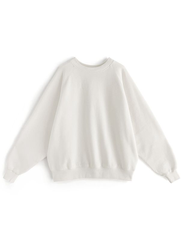 日本 GRL - 圓領內刷毛落肩長袖上衣-薰衣草 (F)