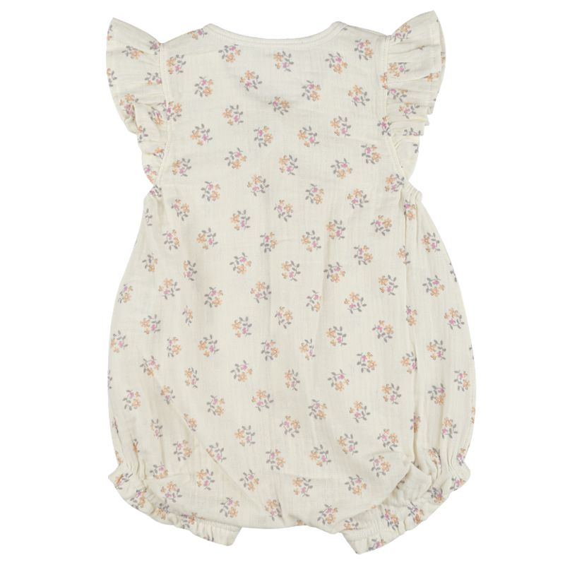 akachan honpo - 包屁衣-穆斯林棉紗 小花-米白色