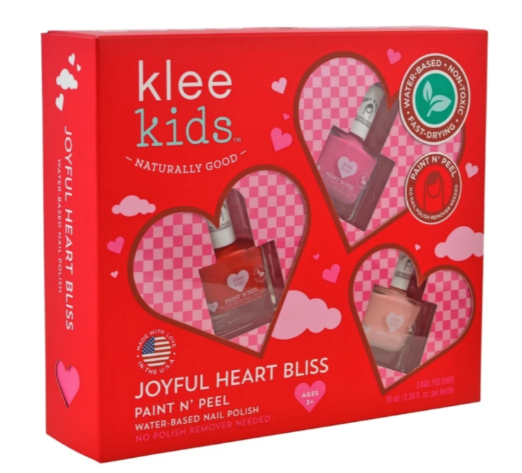 美國 Klee Kids - 快樂心情指彩組-10ml X 3-甜心粉紅/寶貝粉/草莓紅