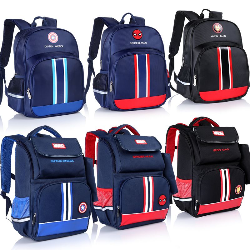 大容量多隔層輕量透氣書包-卡通人物蜘蛛人 (建議120~140cm)-32x19x40cm