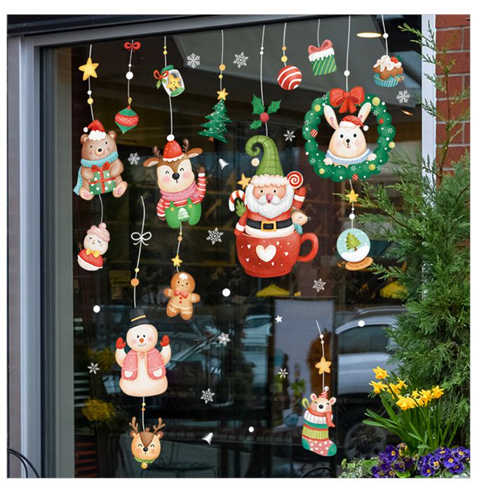 JB Design - 時尚壁貼(靜電貼)-SDJ2305-繽紛動物吊飾 (45cm*30cm)