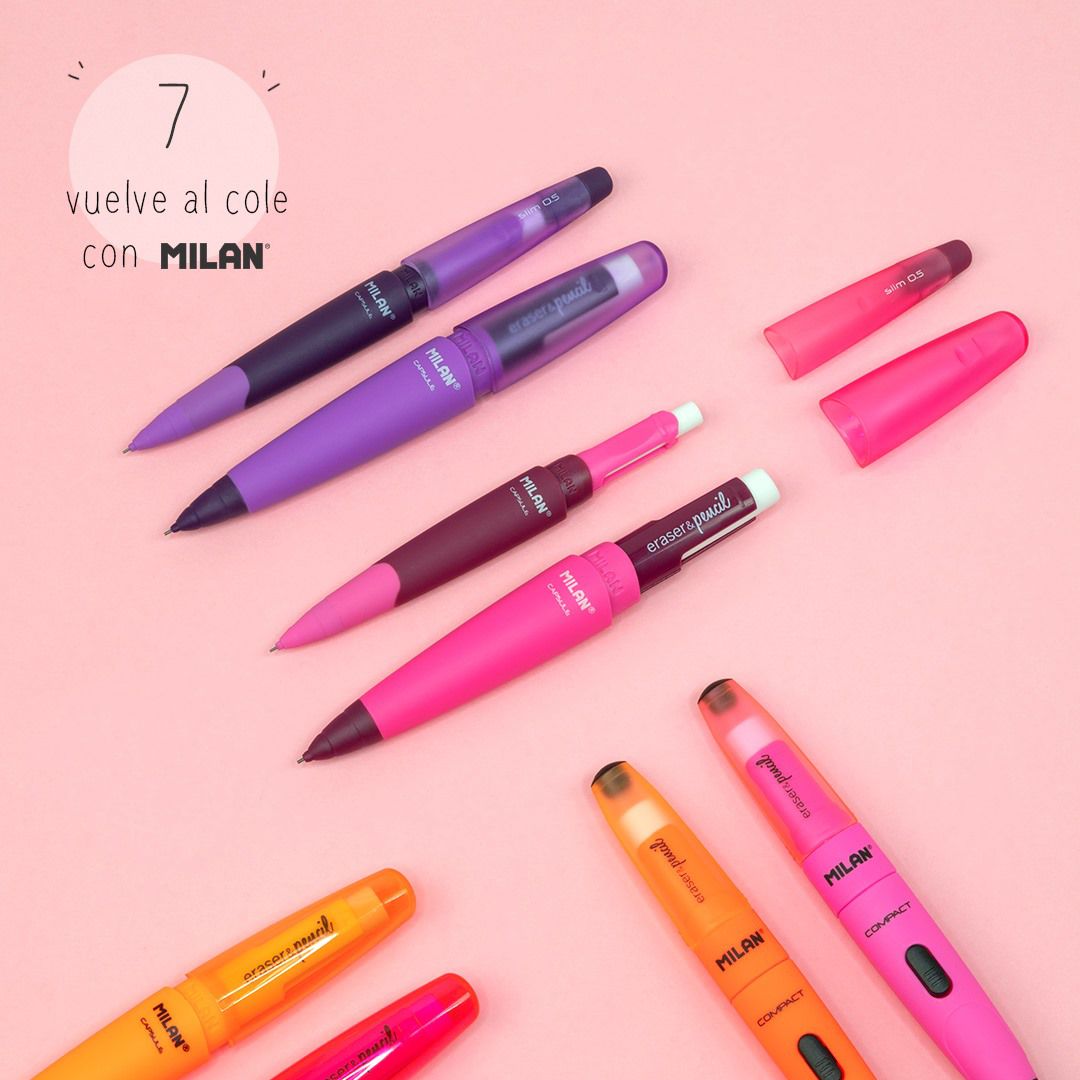 MILAN - 自動鉛筆_側壓式_0.9mm(2入)+0.9筆芯(1入)-自信橘/清翠綠