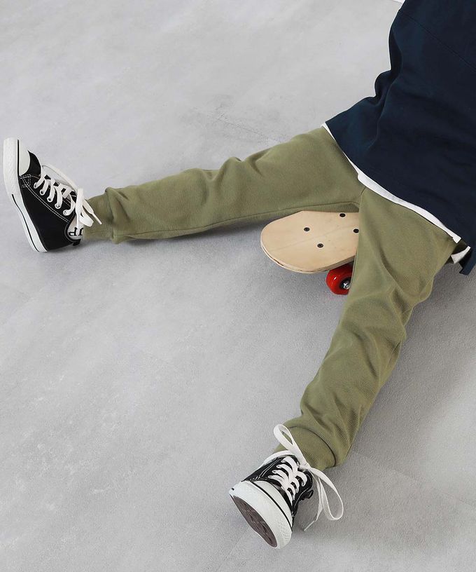 日本 devirock - 熱銷定番 超彈力羅紋束口長褲-森林綠