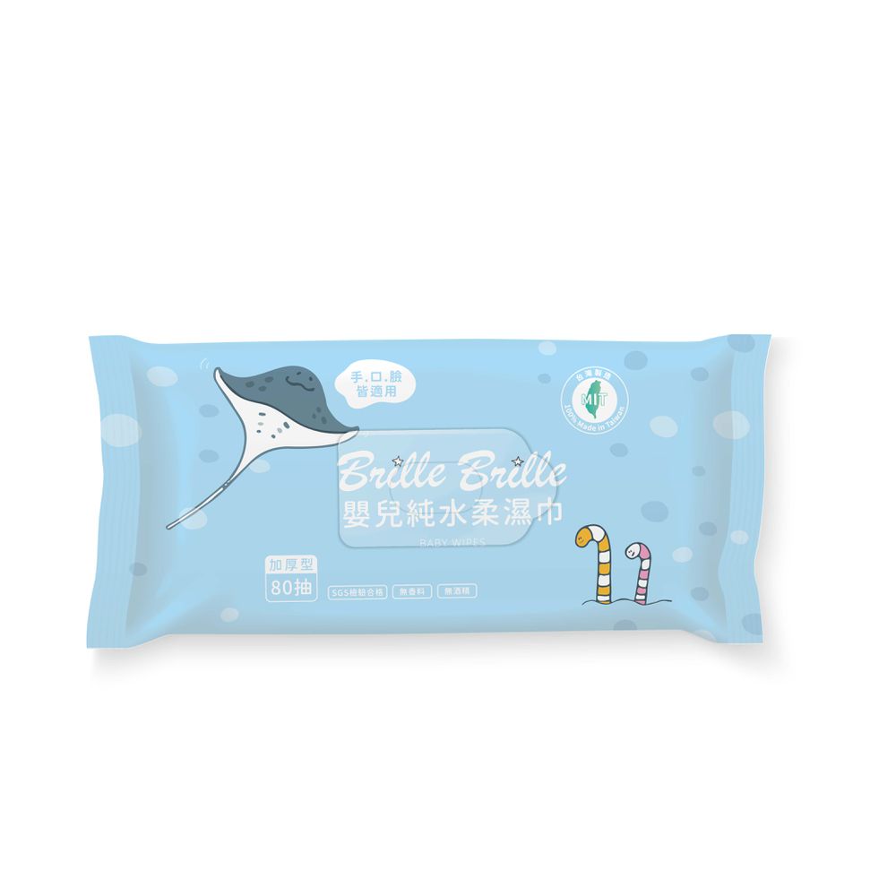 嬰兒純水柔濕巾 (單包)-80張X1包-台灣製