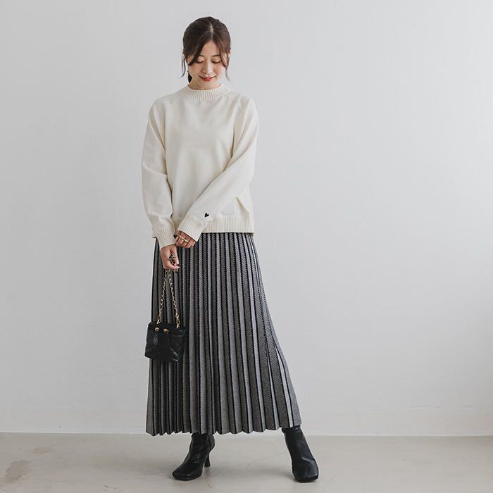 日本 ihuu - 酷甜愛心刺繡針織上衣-紅