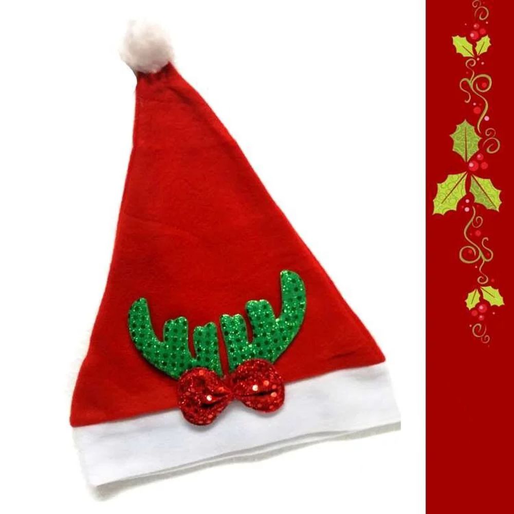 MODACore 摩達客 - 耶誕派對-小綠亮片鹿角蝴蝶結聖誕帽
