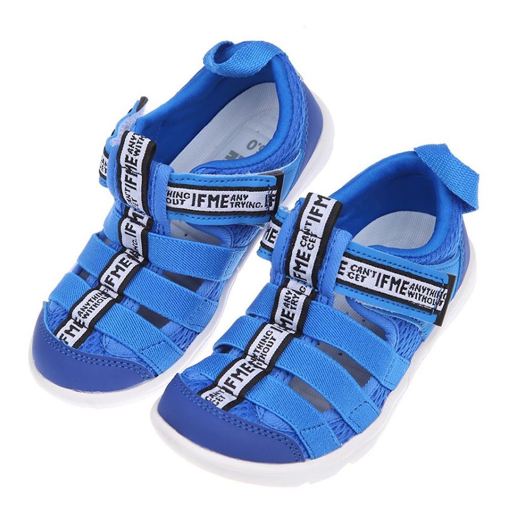 日本IFME - 元氣寶藍兒童機能水涼鞋-寶藍色