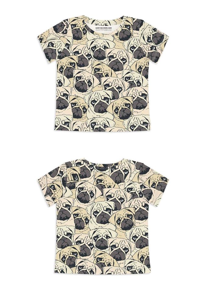 英國 SLEEP NO MORE - 100% 有機棉兒童短袖上衣-巴哥 (1.5-2 Y)