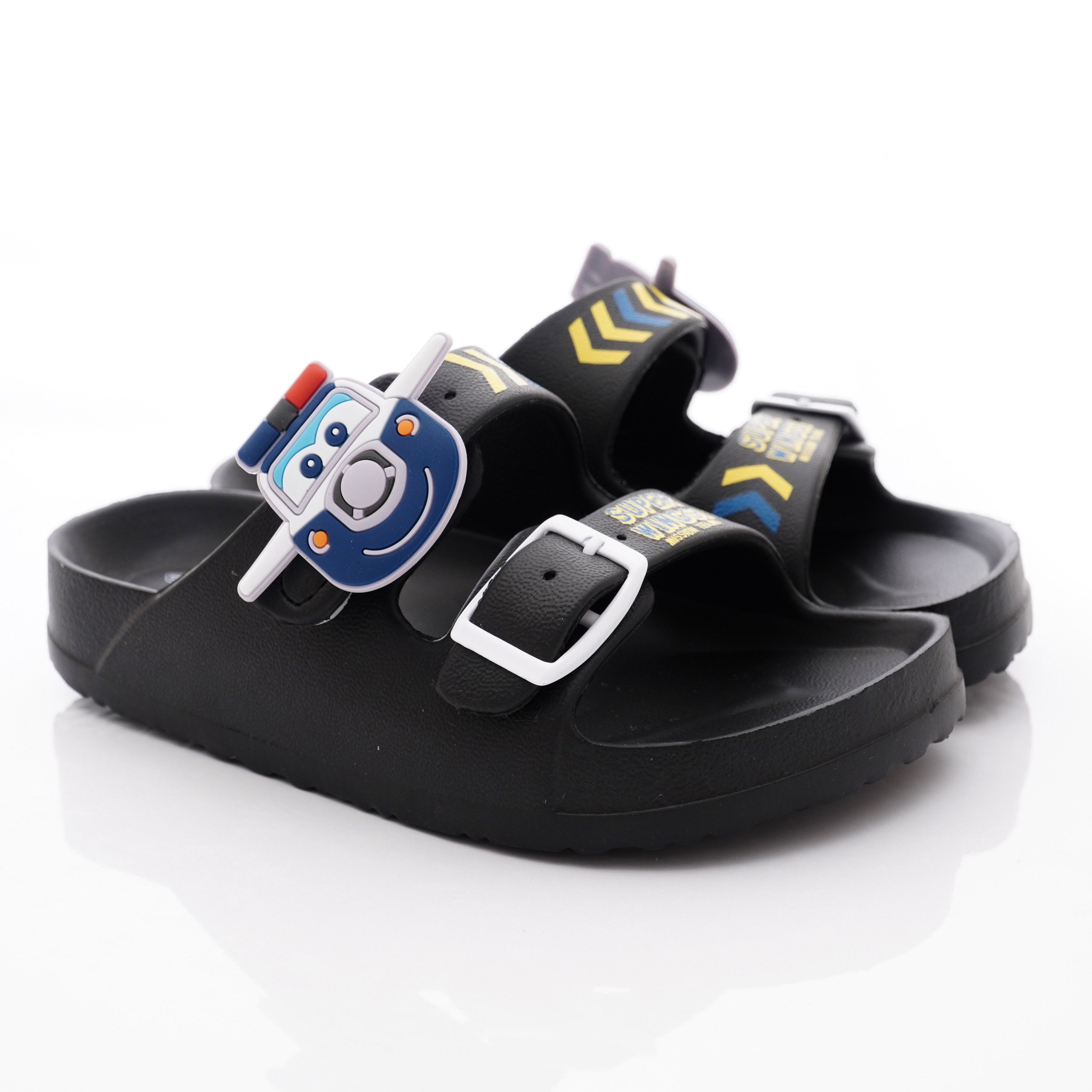 Super Wings - 超輕量休閒涼鞋/拖鞋(中小童段)-黑-S204706黑