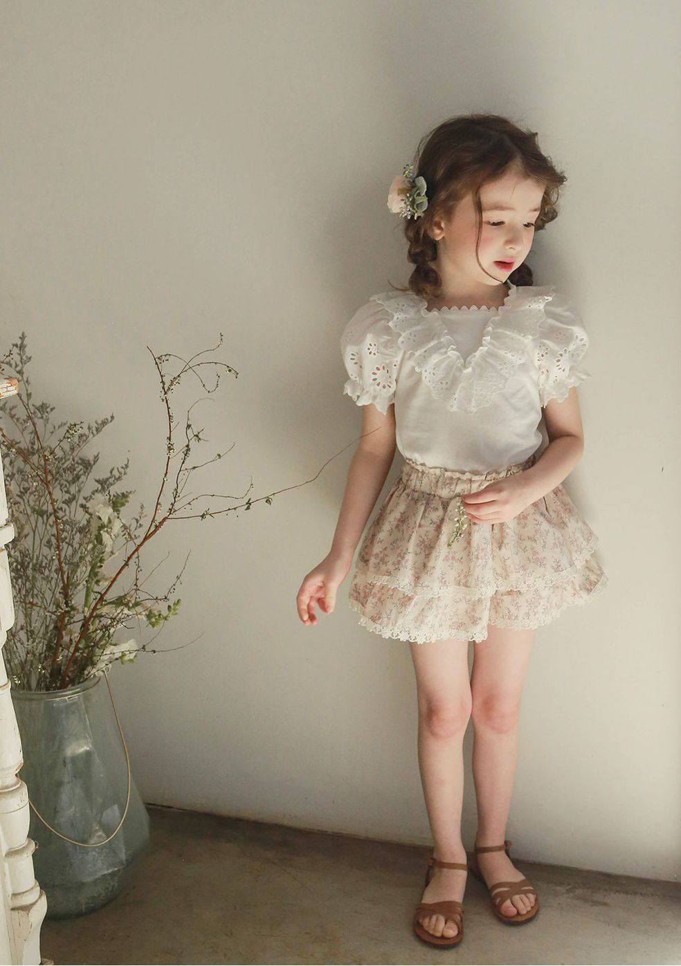 韓國 PuellaFLO - 浪漫花朵髮飾/髪夾-粉花