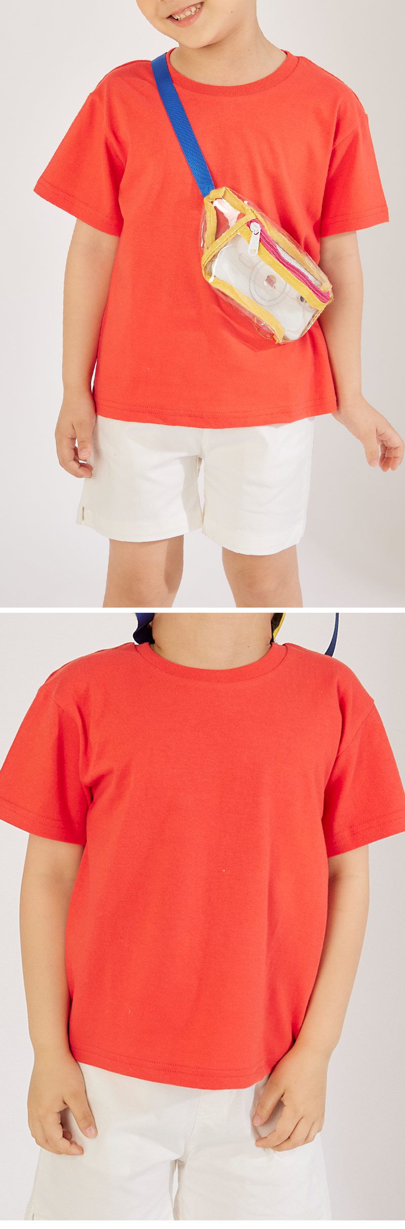 韓國 OZKIZ - (附透明包)簡約短袖上衣-紅