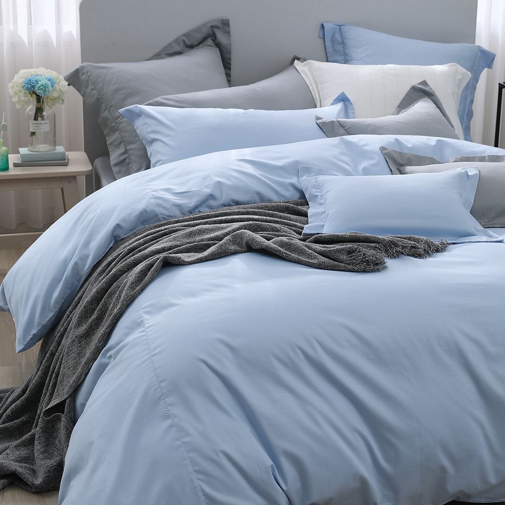 澳洲 Simple Living - 天絲福爾摩四件式被套床包組-台灣製-天清藍