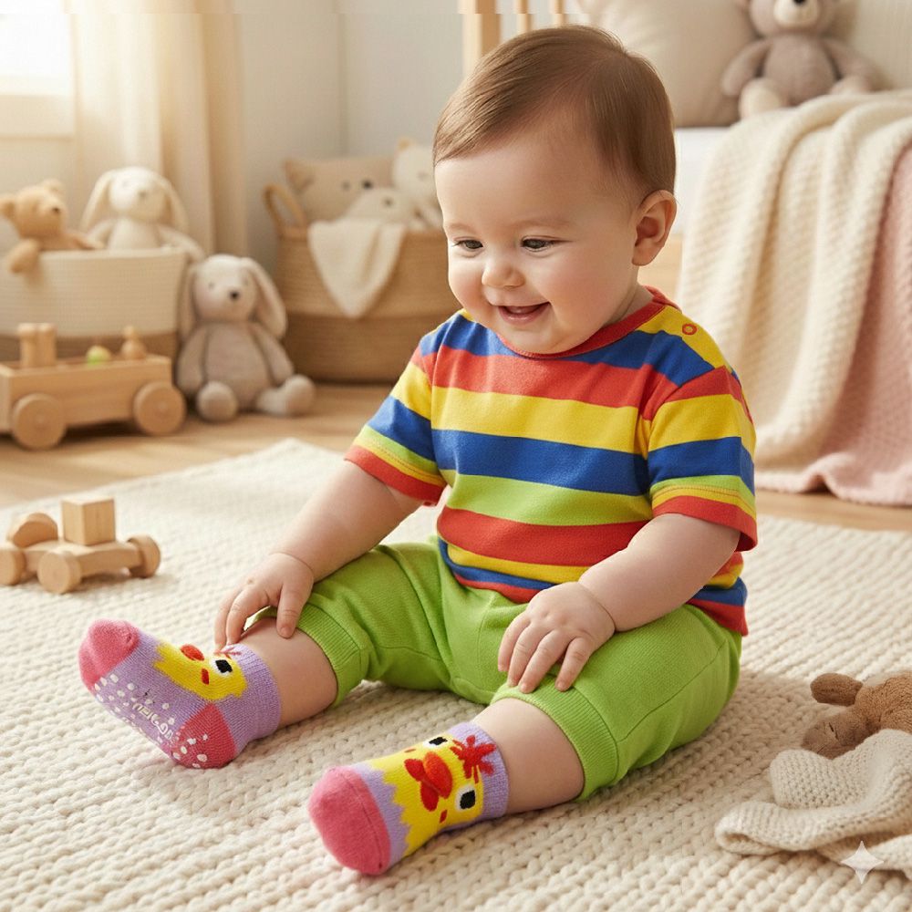 貝柔可愛造型寶寶鞋型襪- 單入-可挑款-隨機色-9-12cm