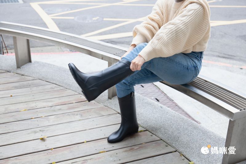 日本 Stream - 晴雨兩穿大人雨鞋-平底休閒款-白