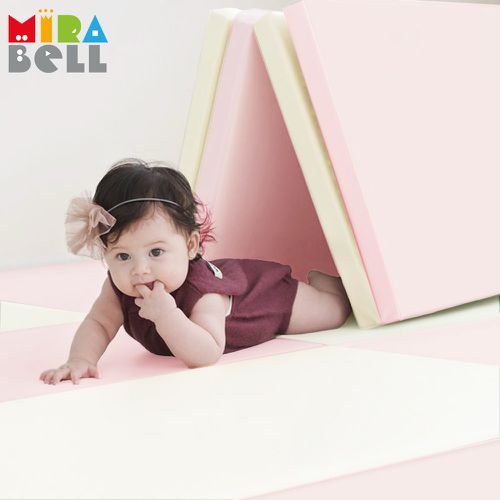 Mirabell - [韓國原廠]摺疊軟墊地墊遊戲地墊-粉色 (200 x 140 x 4 cm)