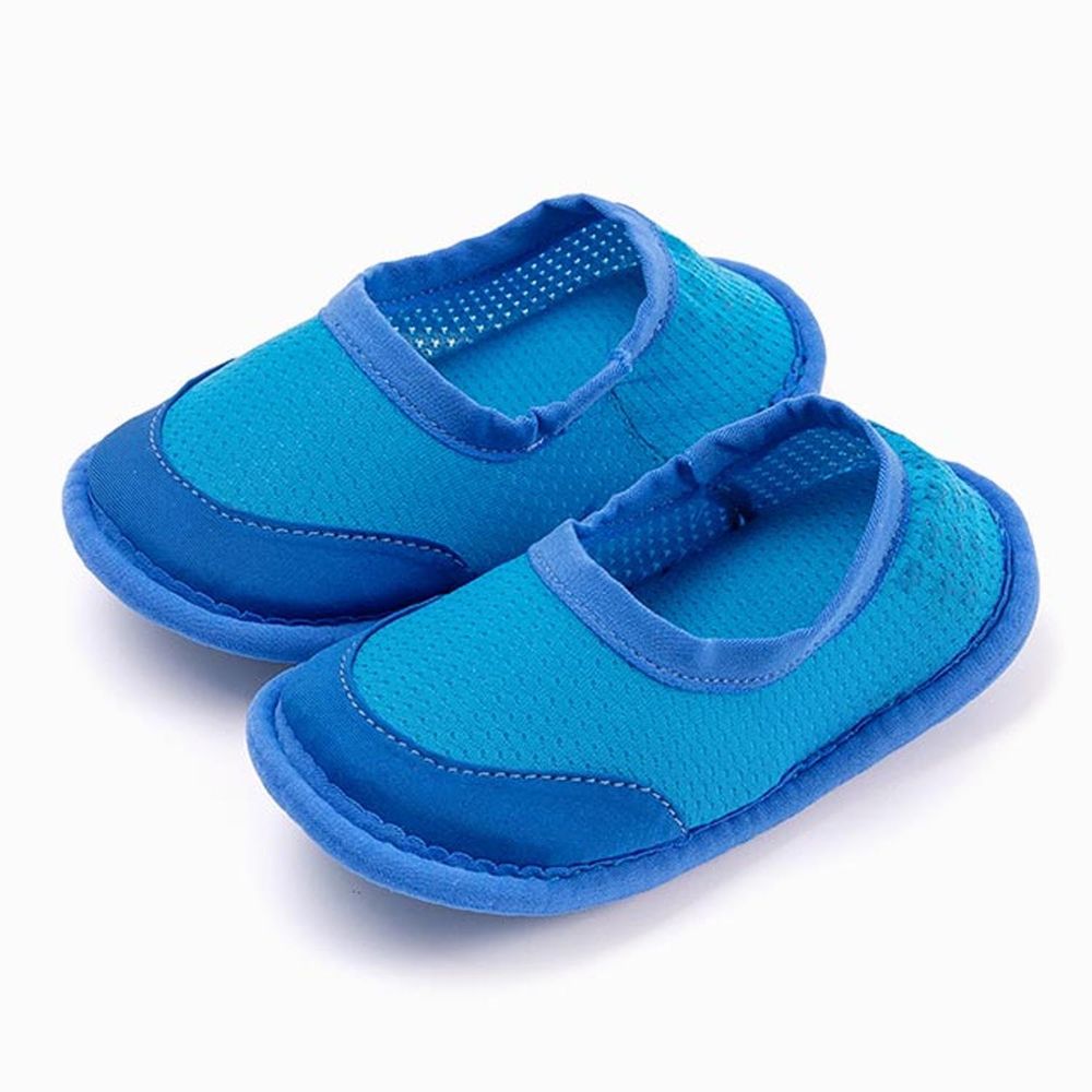 韓國 OZKIZ - 消音防滑室內鞋-包覆款-淘氣藍