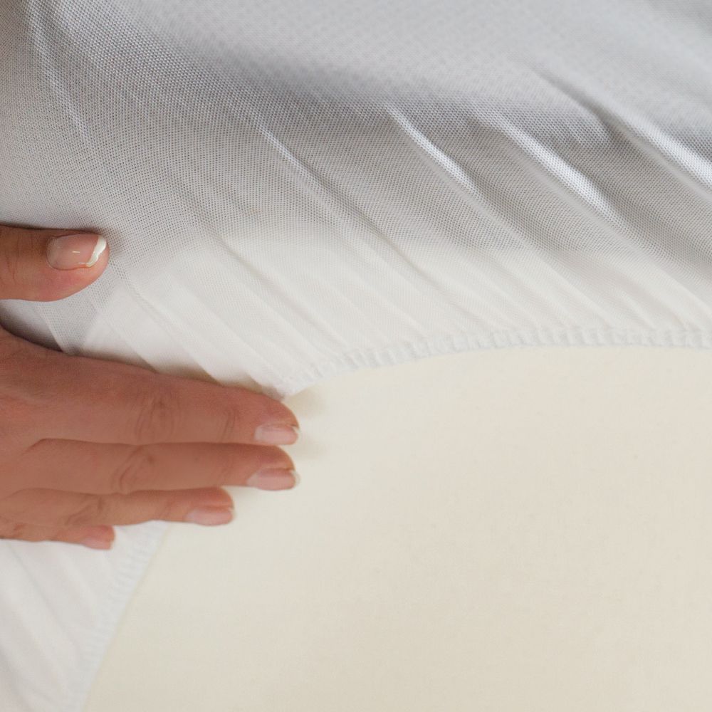 美國寢之堡 - 極細纖維床包式防水防螨保潔墊-白 (雙人-152x190x45cm)