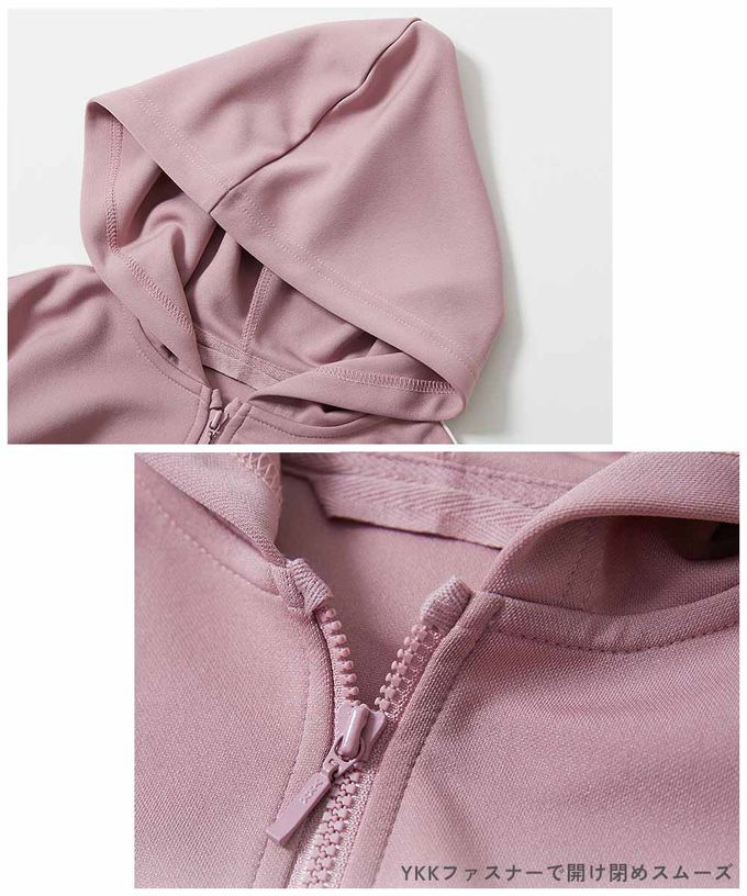 日本 devirock - 甜美蝴蝶結落肩連帽外套-粉紅