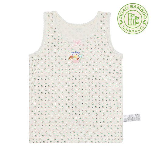 竹纖維抗菌除臭透氣背心內衣(女寶)-甜點時間-米