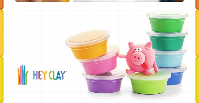 美國Hey Clay - 智塑輕黏土-俏皮小鳥組(15罐黏土+2隻雕塑棒)