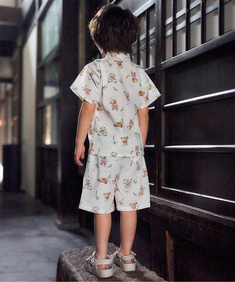 日本 apres les cours - 季節限量！清新可愛二件式甚平-彩虹西瓜-米白