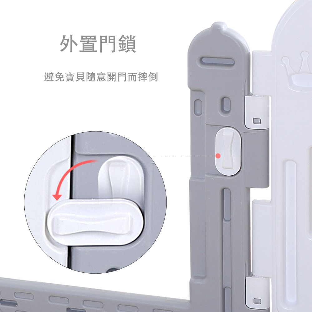 Caring - 馬卡龍城堡遊戲圍欄(超值14片裝)-贈一組PU果凍止滑墊