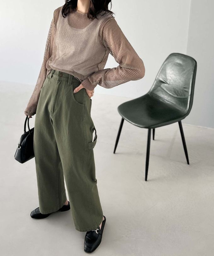 日本 Classical Elf - 超顯瘦厚磅百搭直筒褲-復古刷色