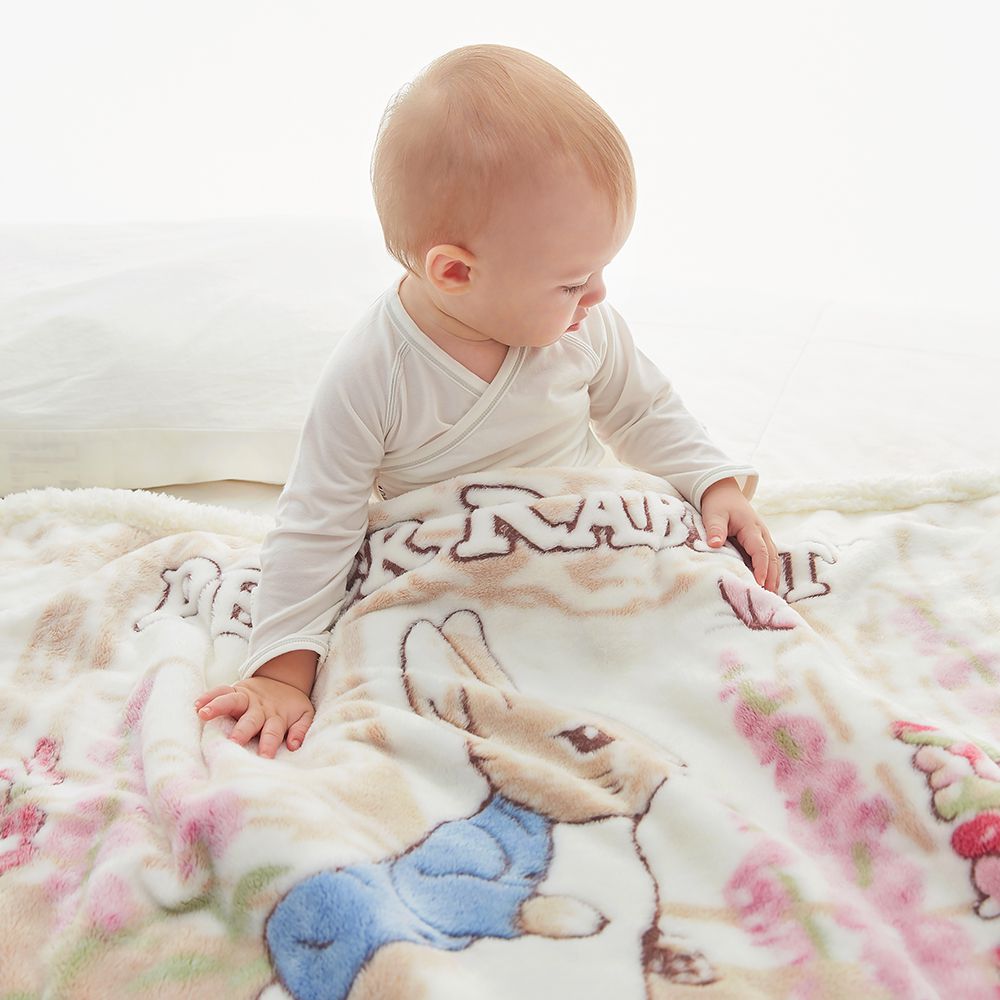 比得兔英倫小羊羔絨毯/蓋毯禮盒 70x100cm-花園(寶寶新生兒禮 滿月禮 彌月禮 嬰兒禮盒)