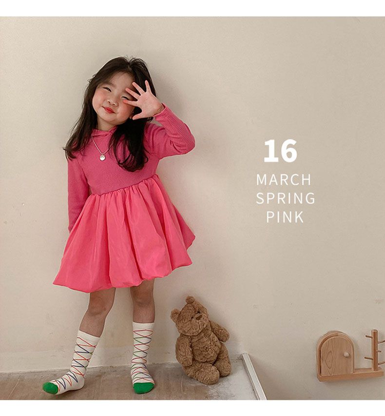 兒童中筒襪 (三入一組)-1084小熊碎花-B款-白粉綠各1