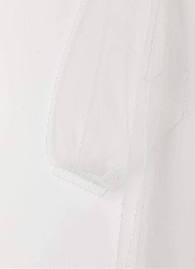 韓國 OZKIZ - 防蚊蟲網拉鍊長版外套-白