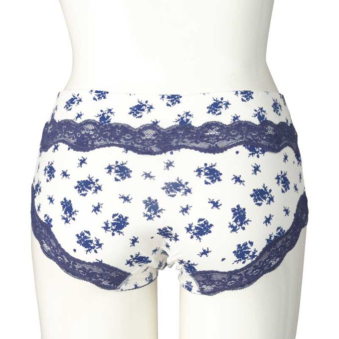 akachan honpo - 腹部交叉設計內褲-羅紋-深藍色